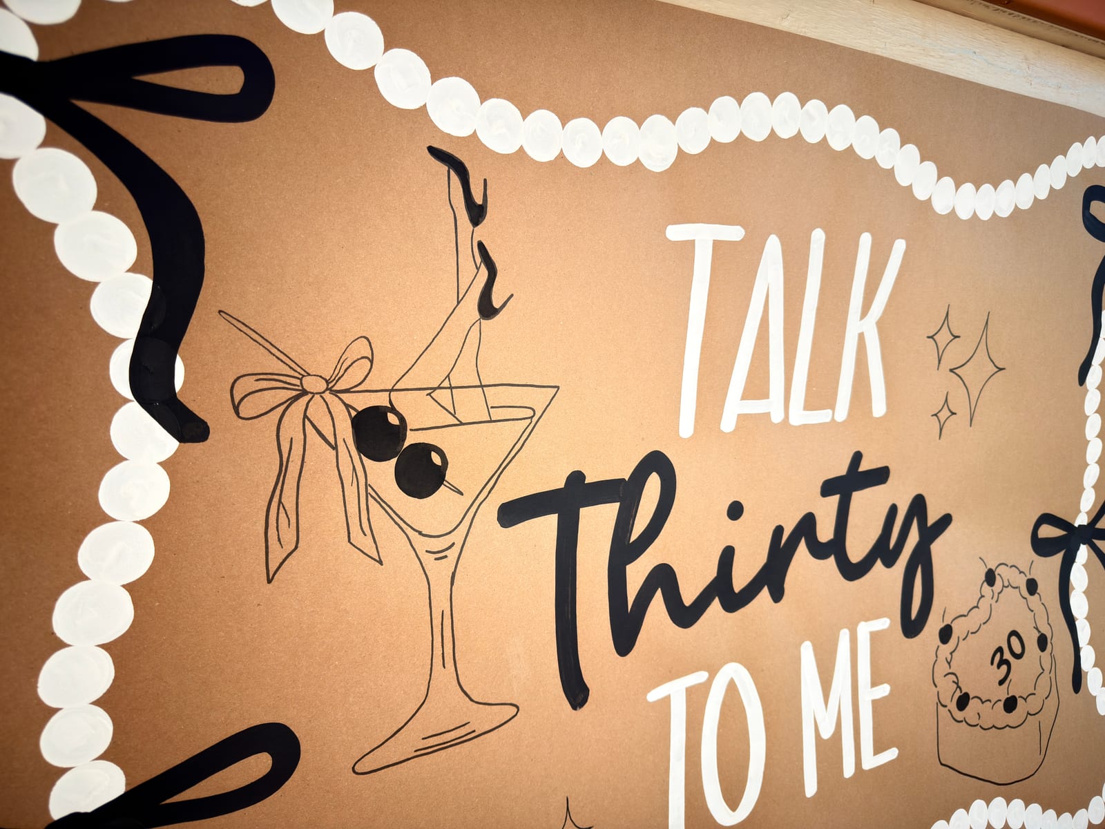 Talk Thirty To Me birthday banner by Katie Paige Art Co
